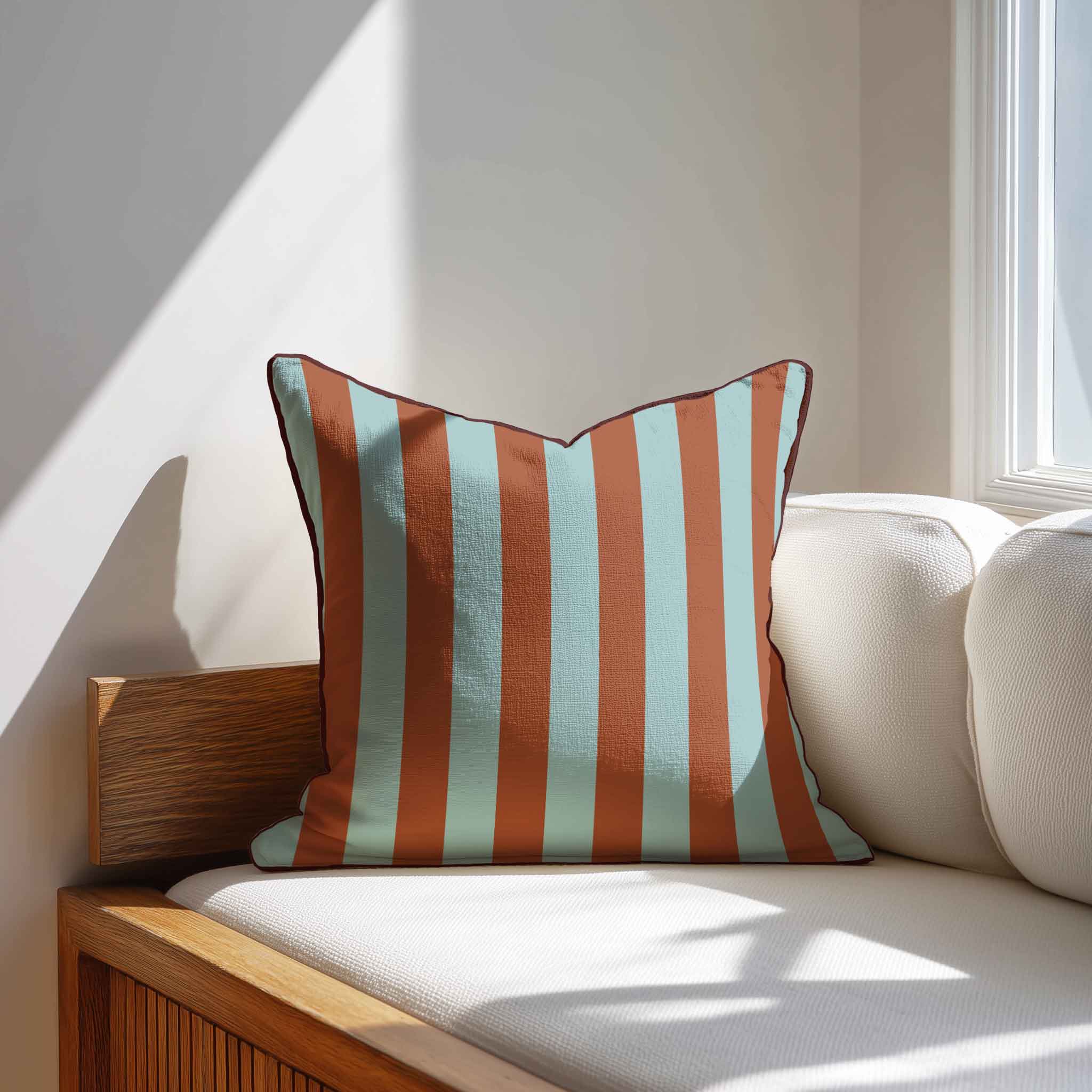 Blue & Copper Stripe | Cushions