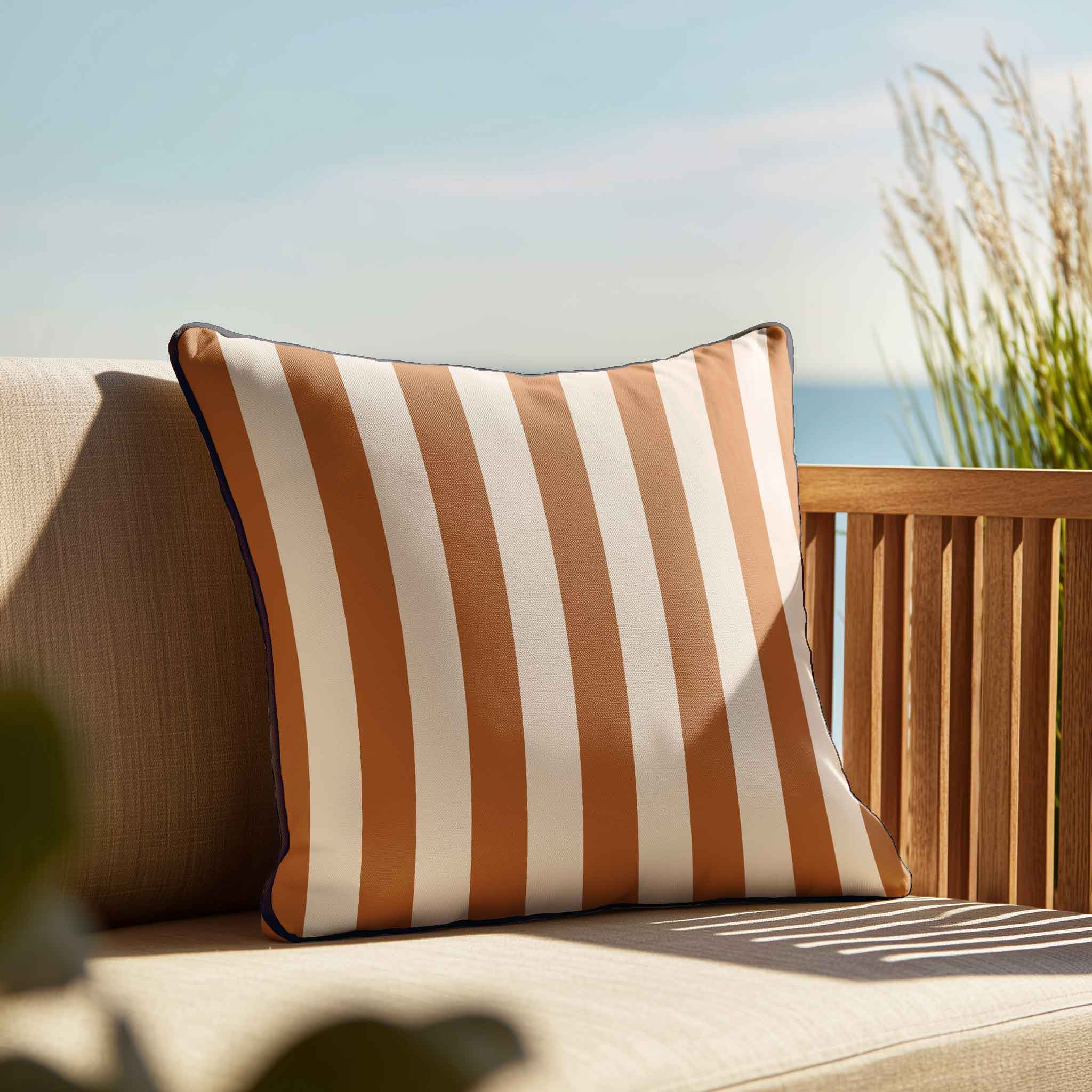 Copper & Cream Stripe | Cushions