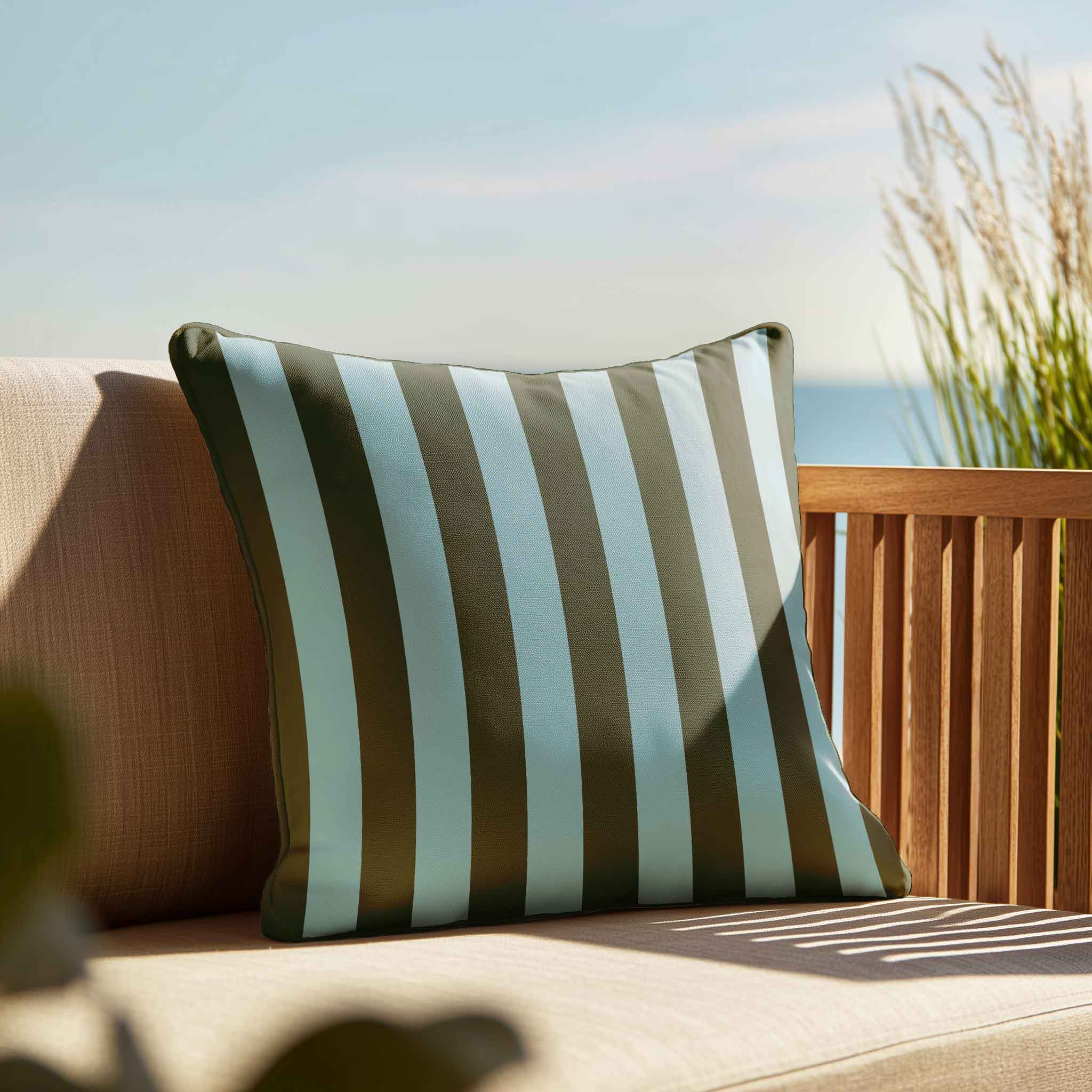 Dark Green & Blue Stripe | Cushions