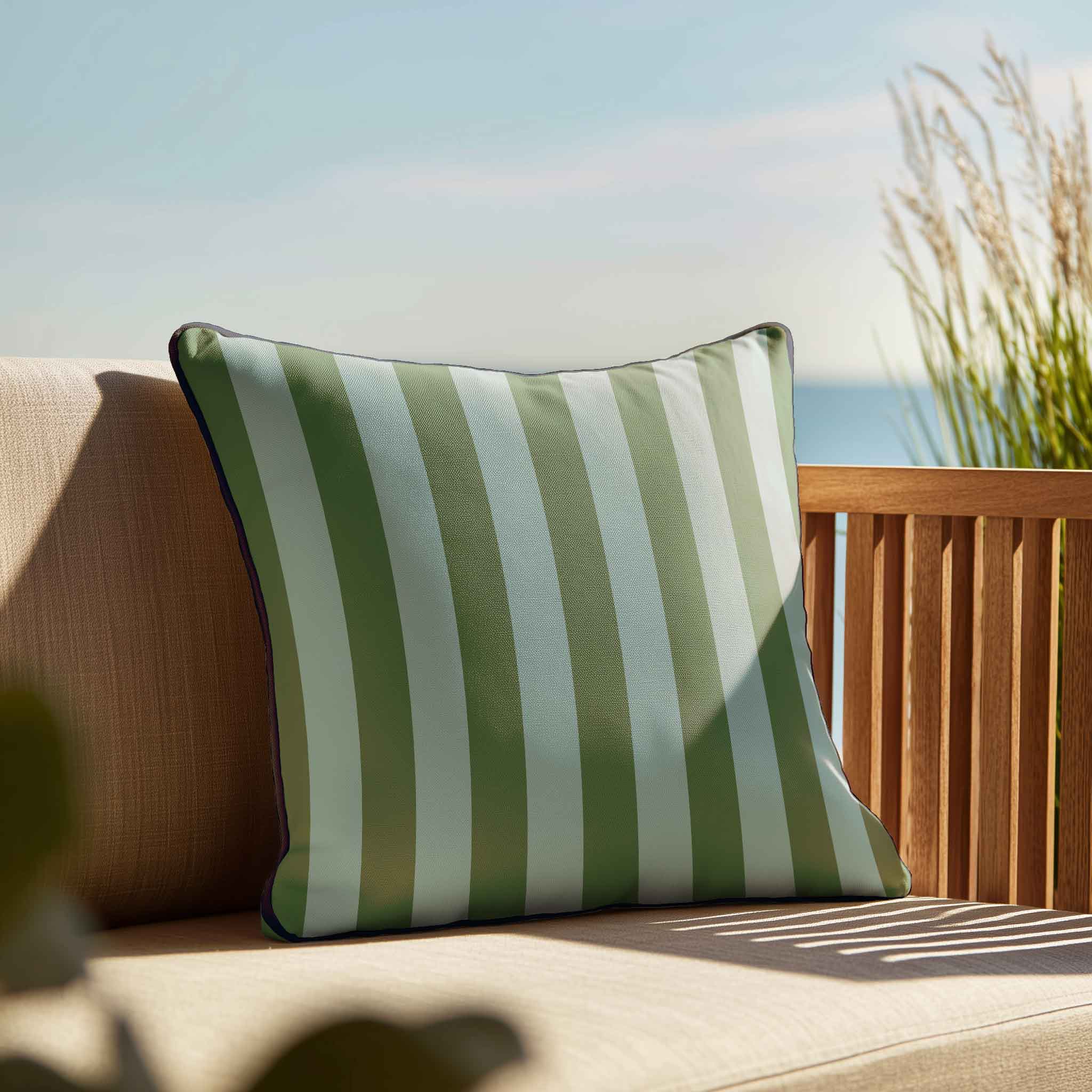Green & Blue Stripe | Cushions