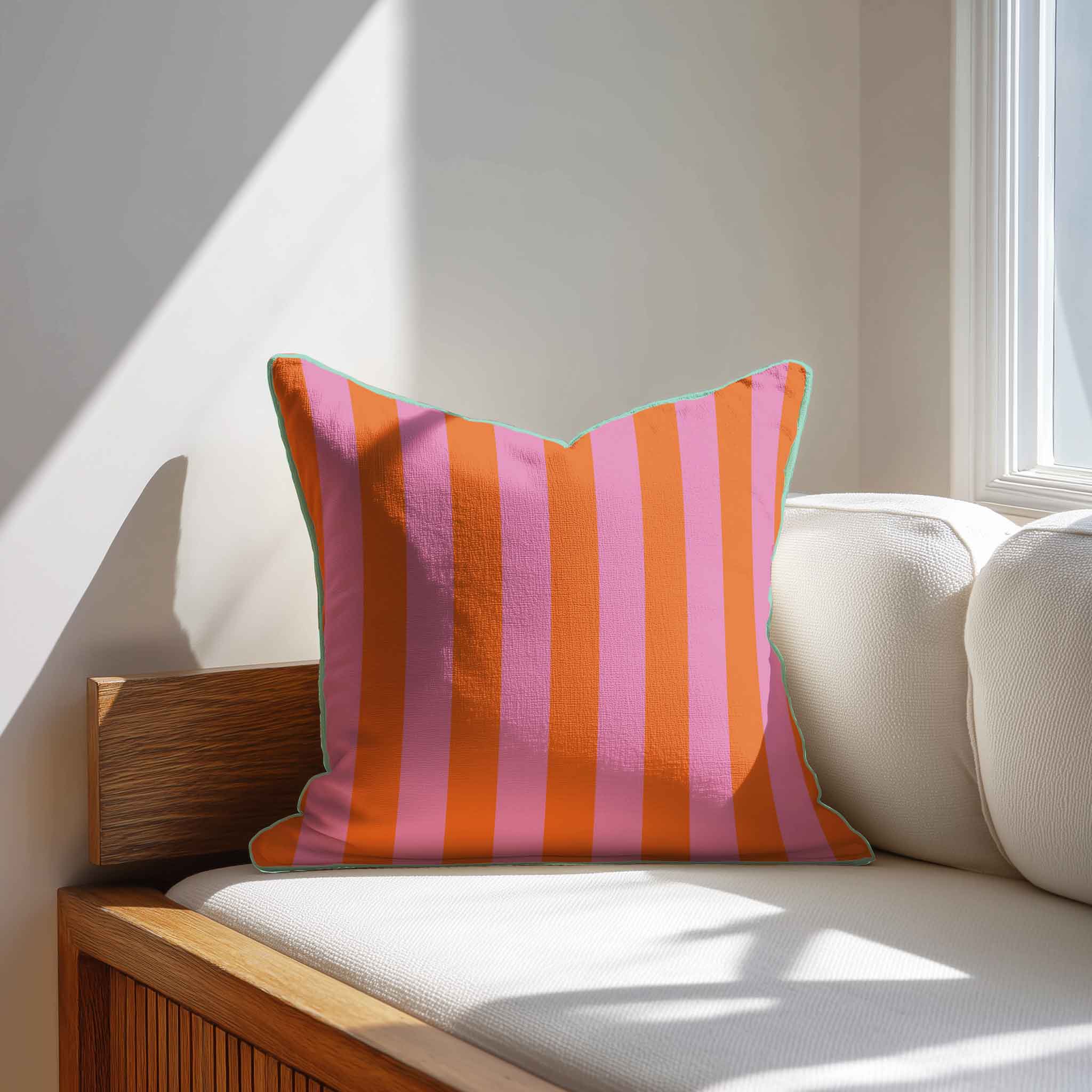 Orange & Pink Stripe | Cushions