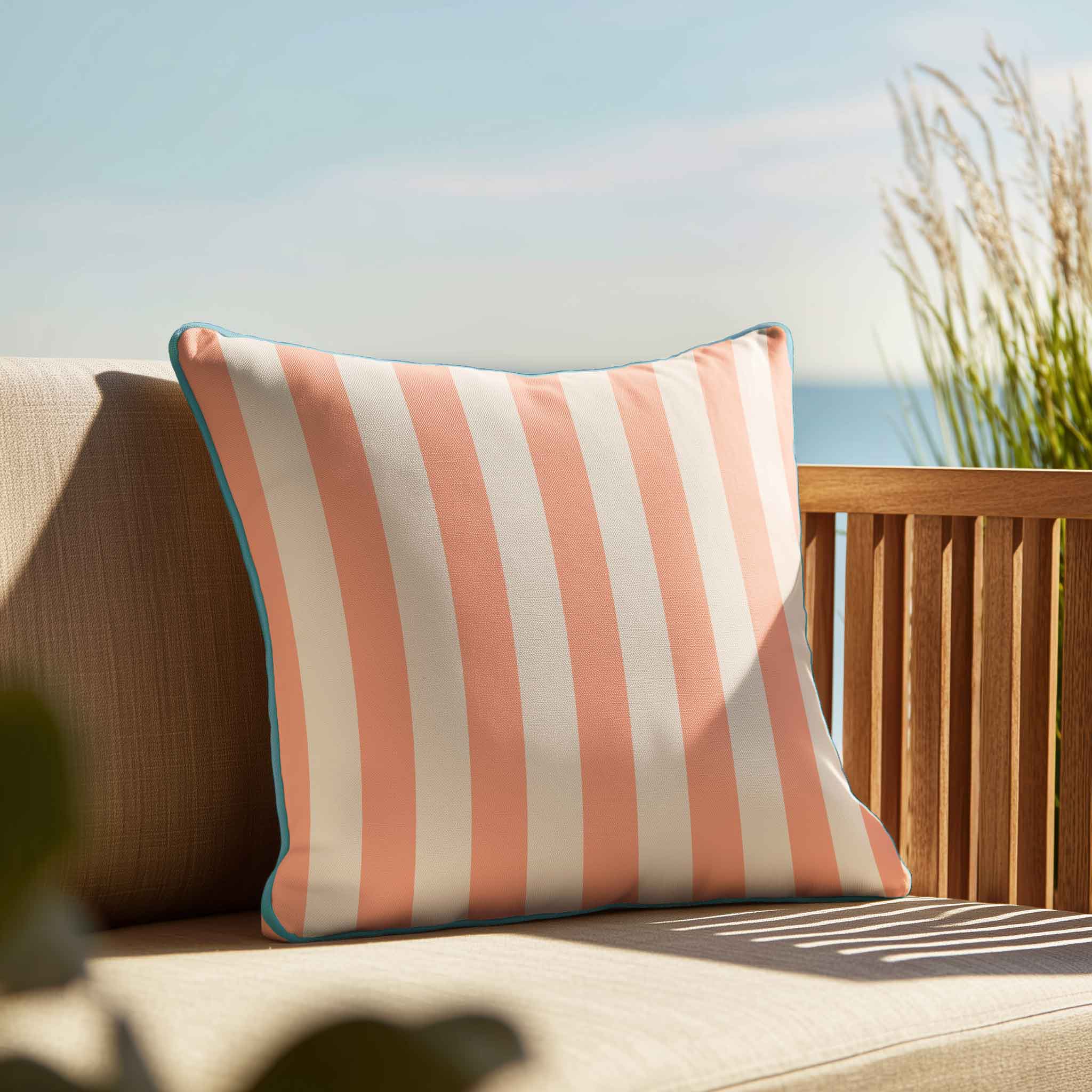 Peach & Cream Stripe | Cushions