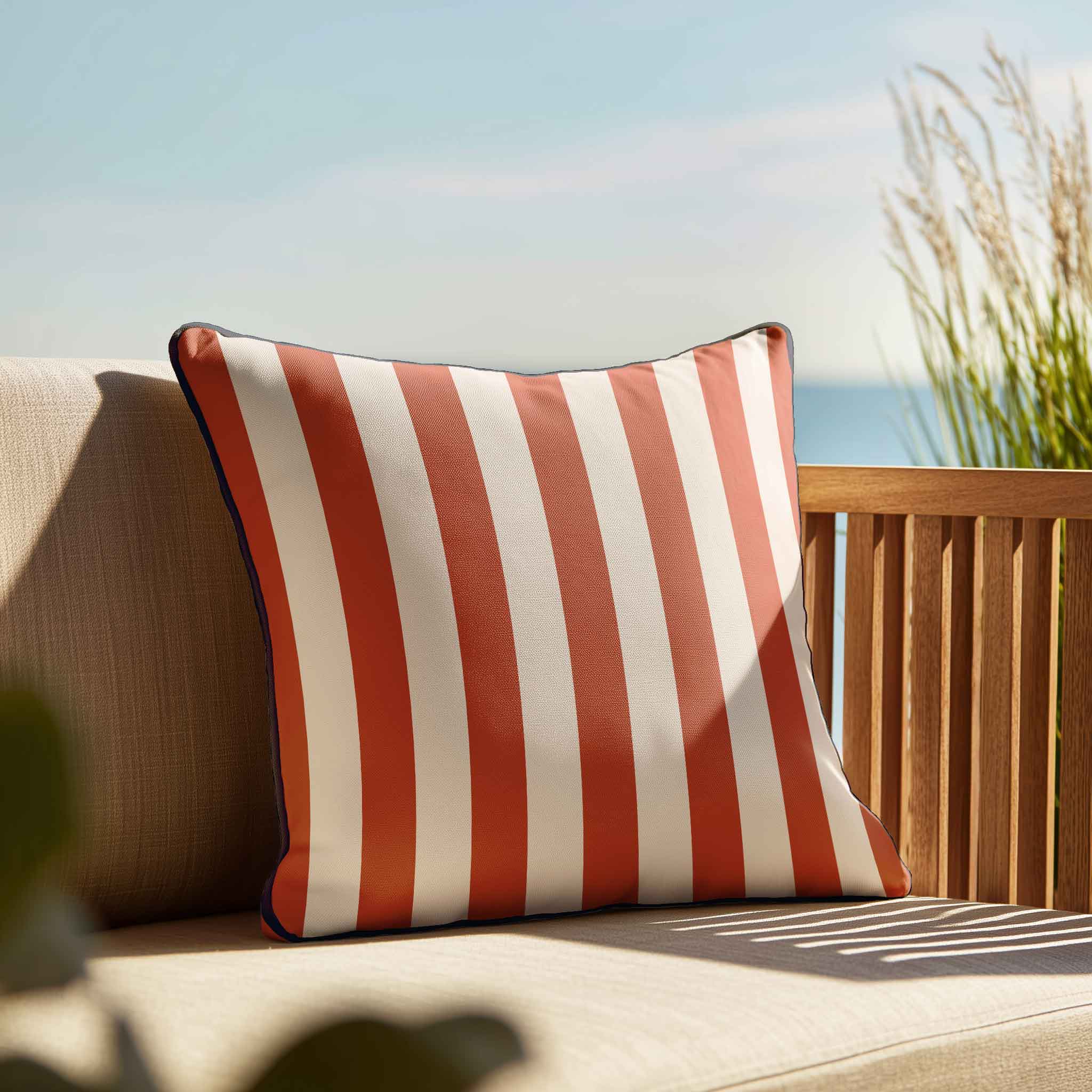 Red & Cream Stripe | Cushions