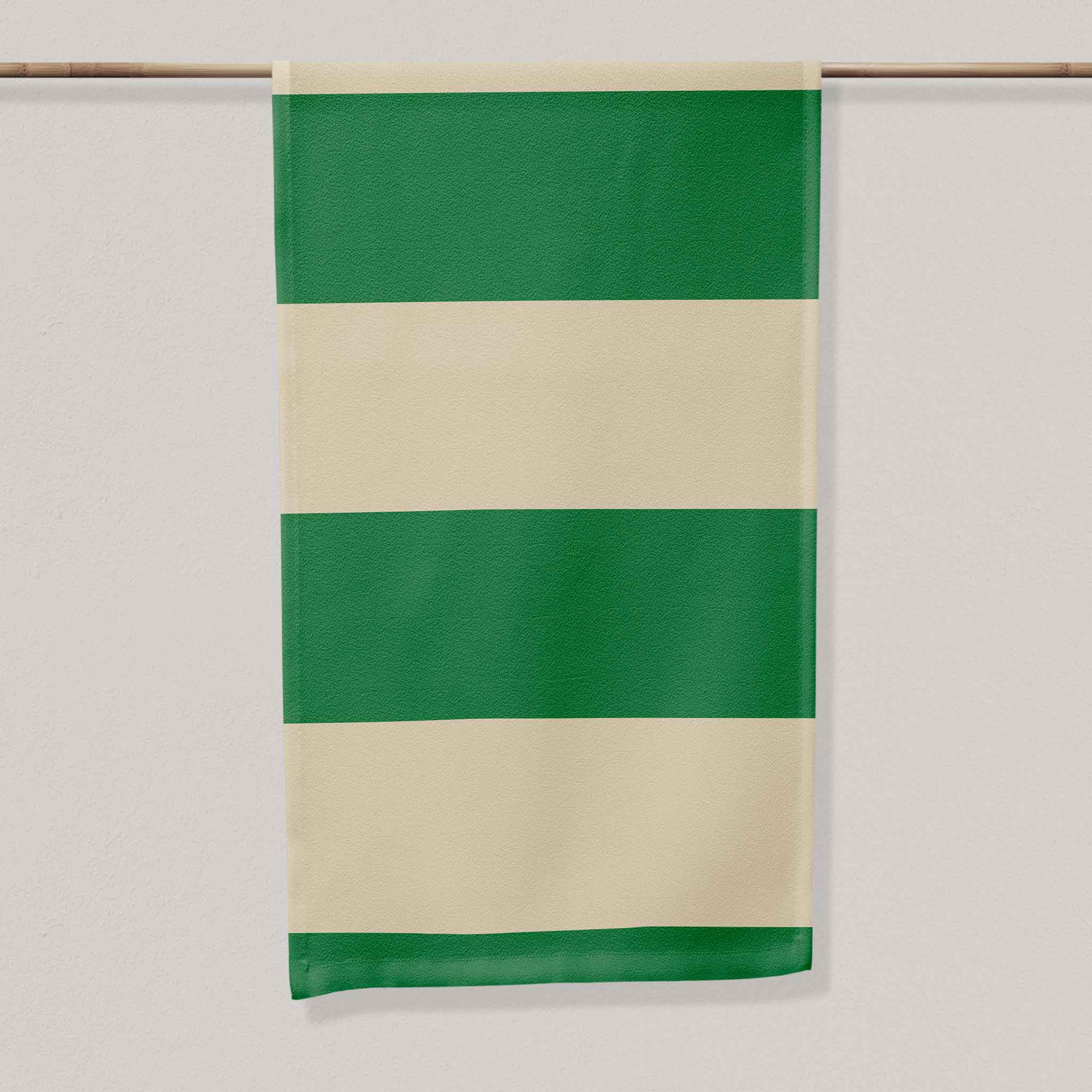 Green Cream Stripes | Table Runner