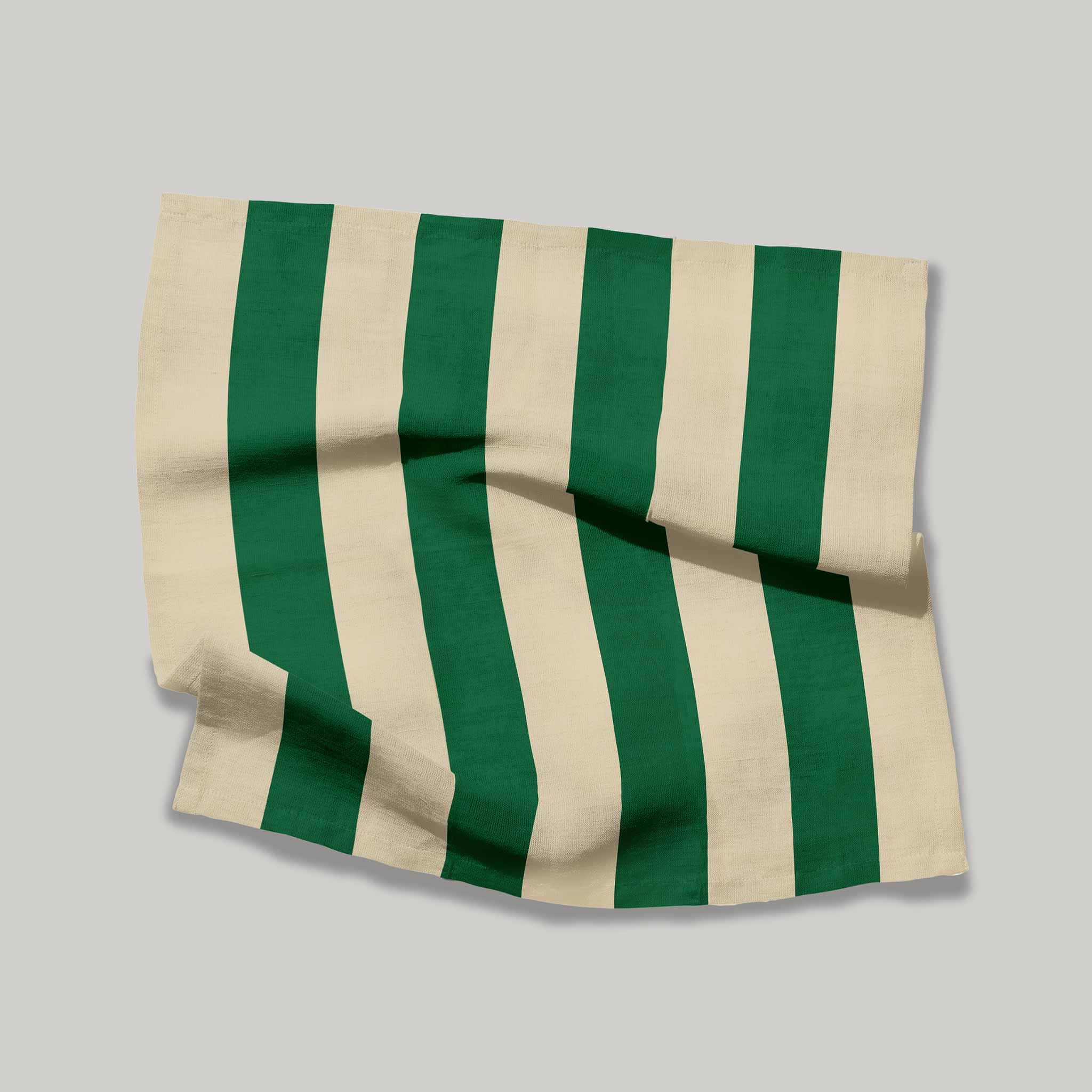 Green Cream Stripes | Napkins