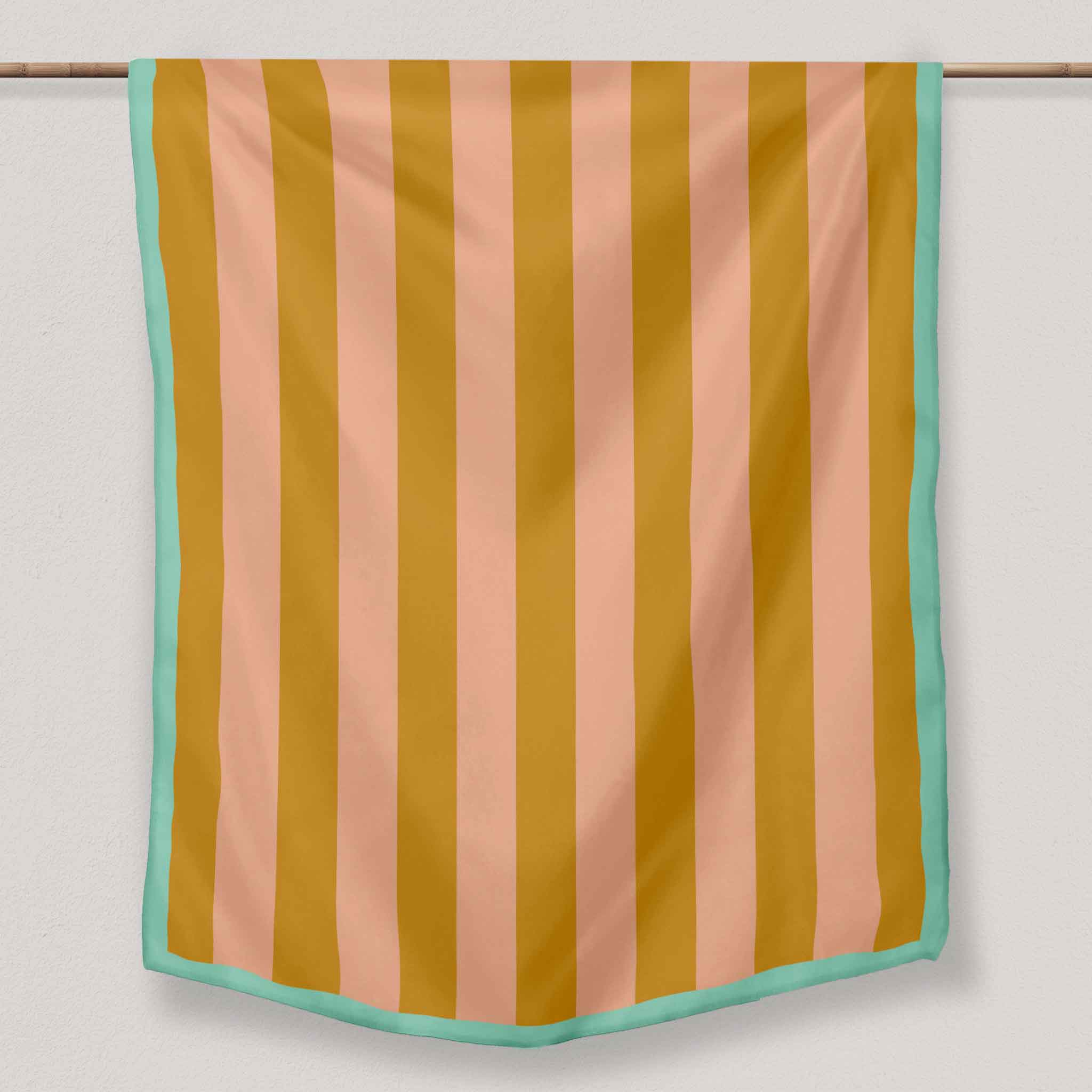 Yellow & Peach Stripe | Tablecloth