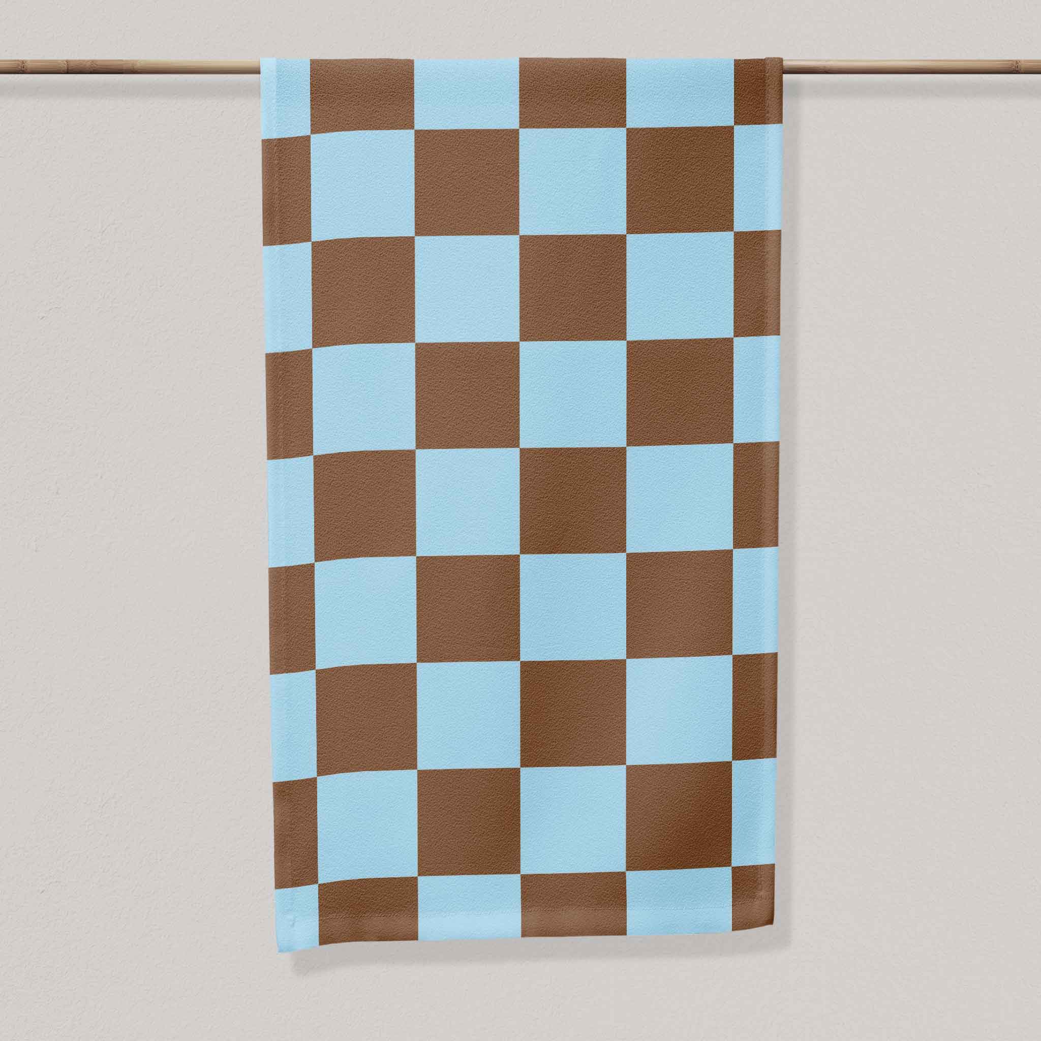 Blue and Brown Check | Table Runner
