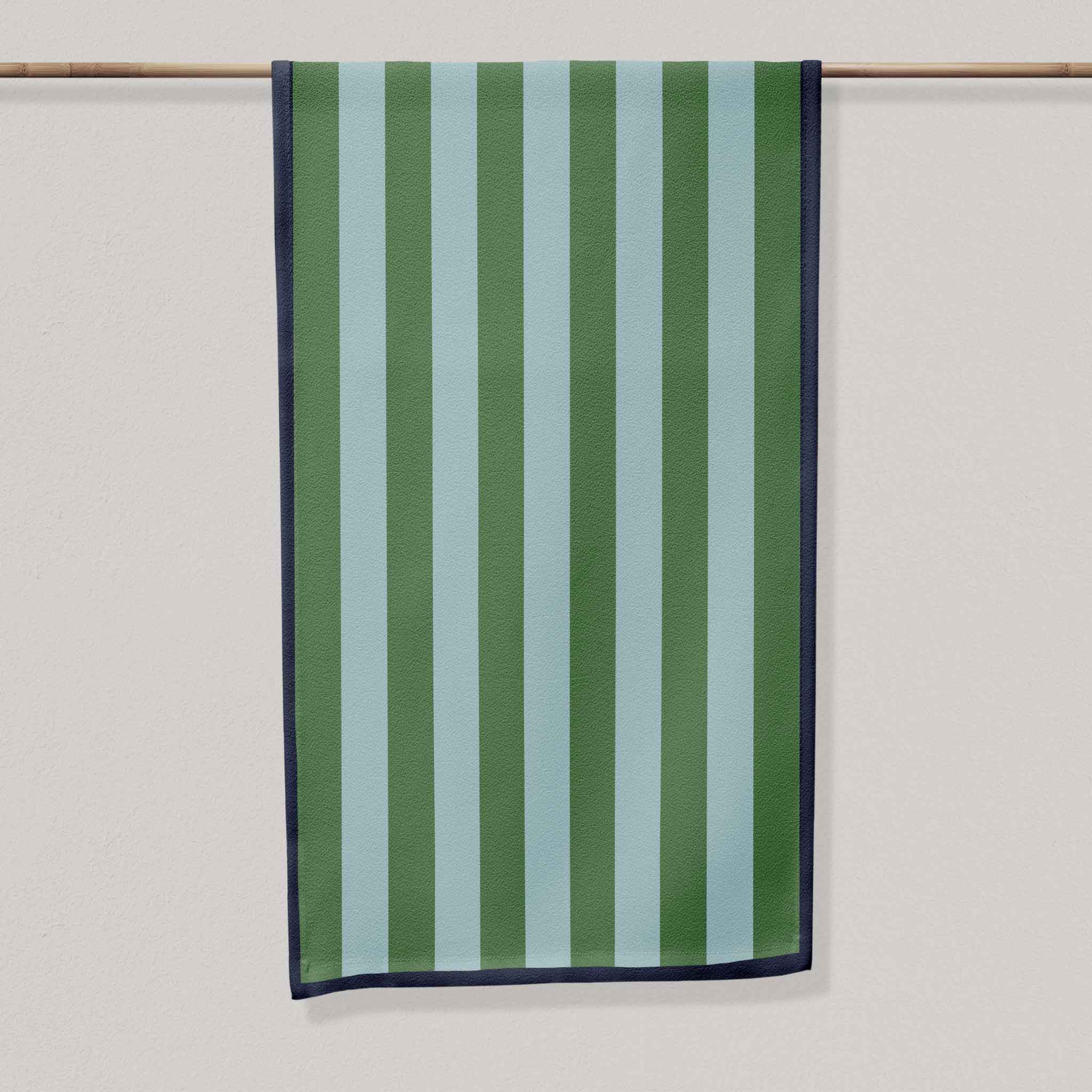 Green & Blue Stripe | Table Runner