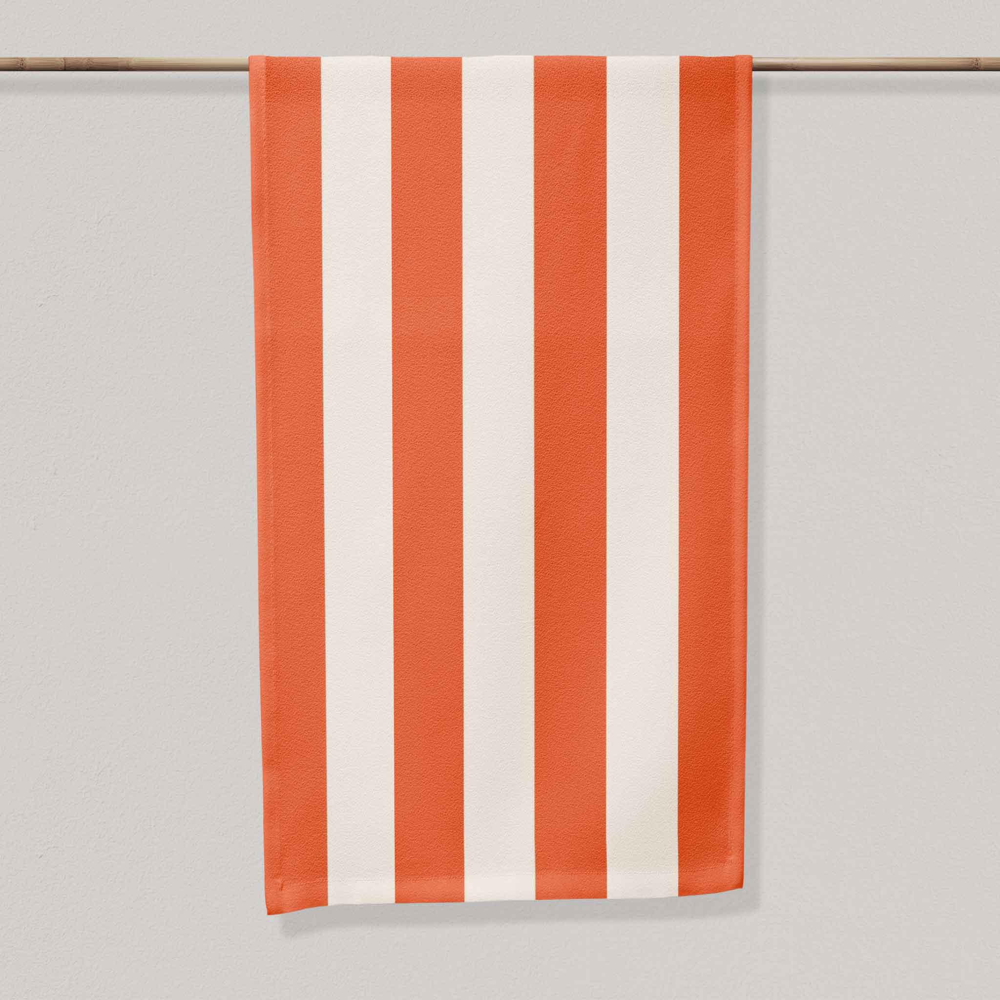 Orange and Cream Stripes | Table Runner