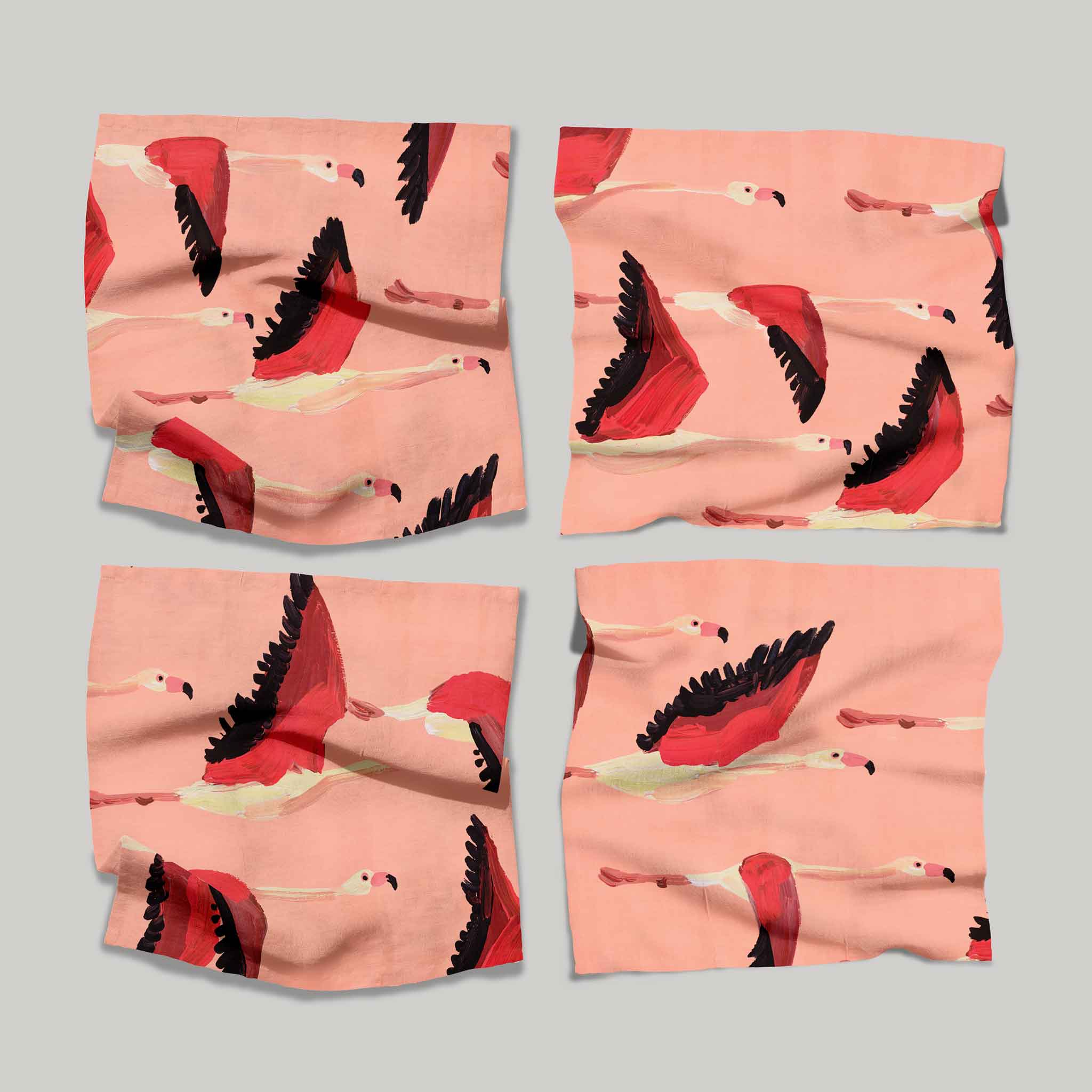 Lara Frances Flamingo Fly-by | Napkins