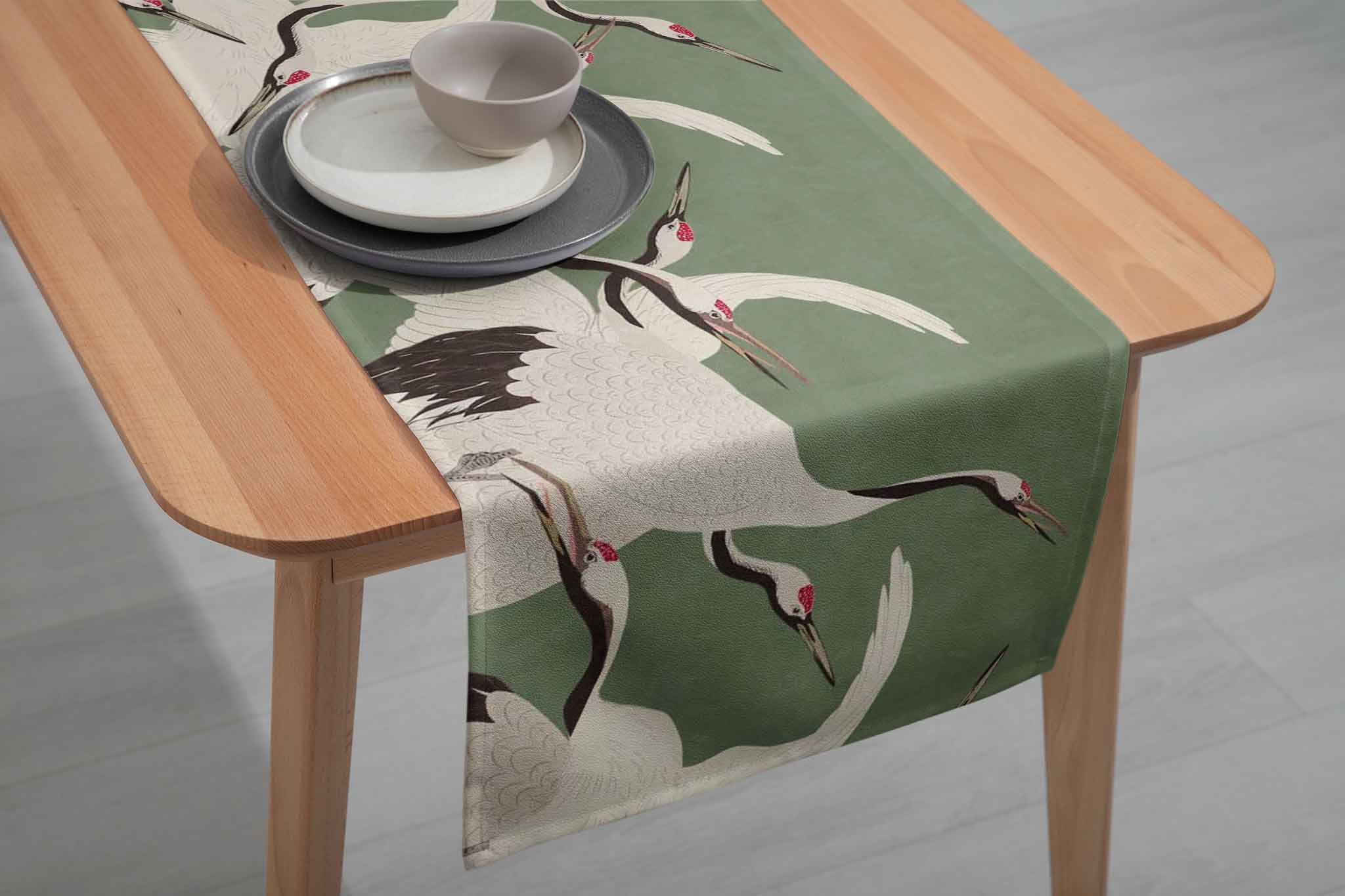 Here and There - Green | Table Runner
