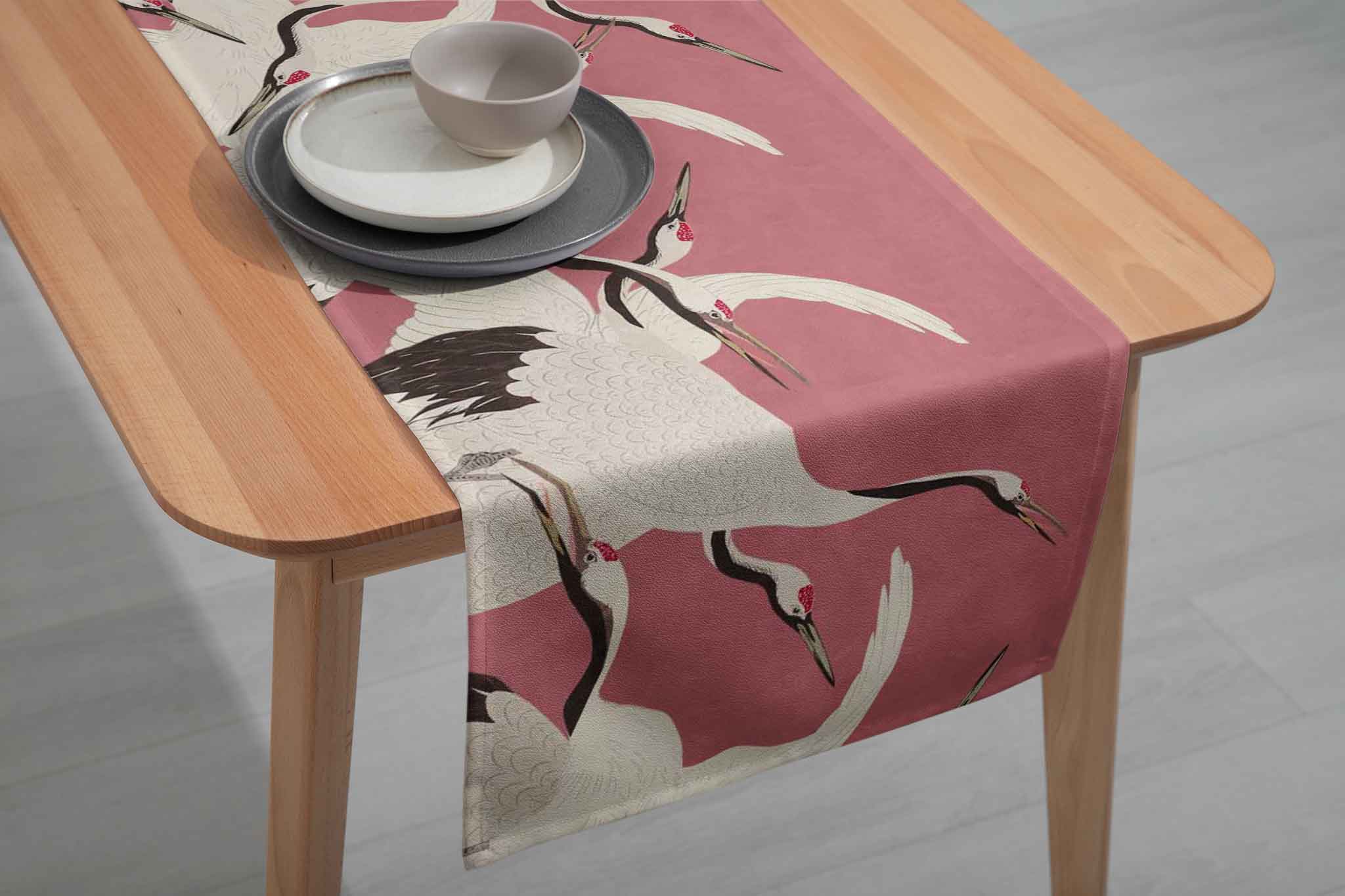 Here and There - Pink | Table Runner
