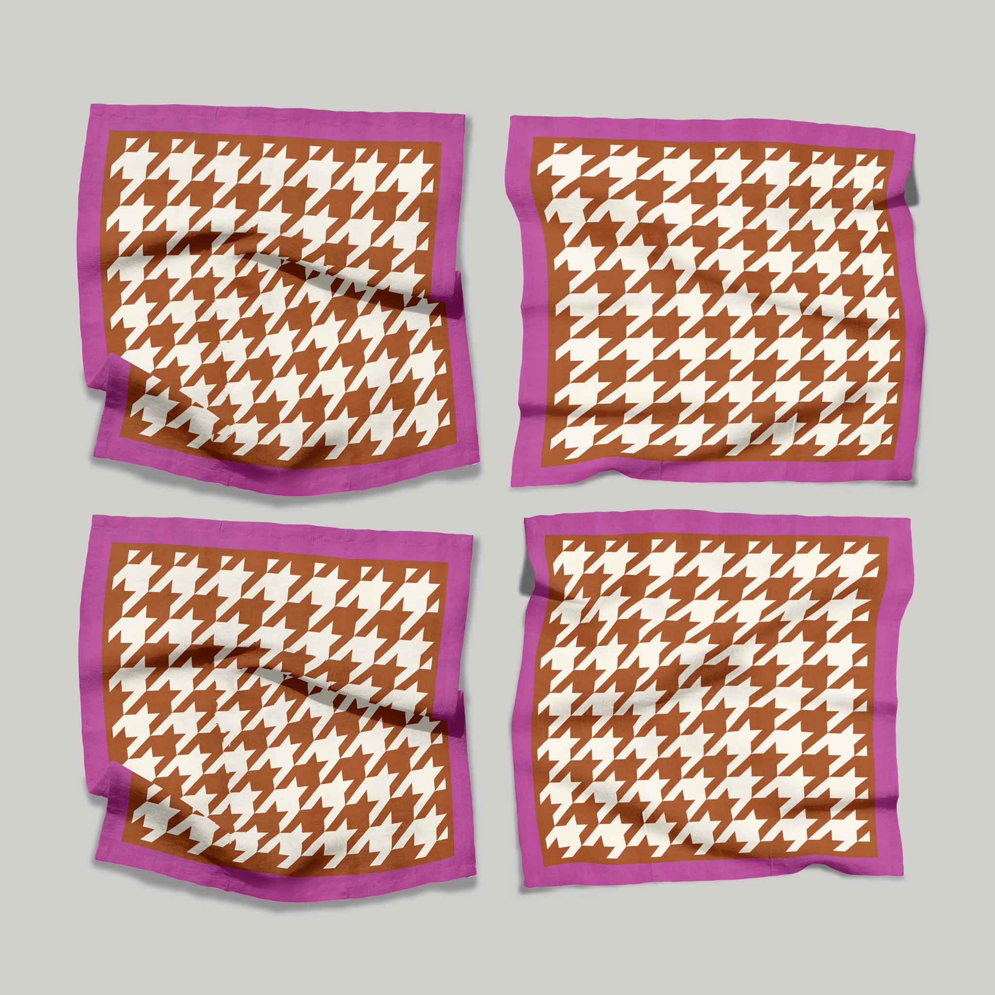 Houndstooth Magenta | Napkins