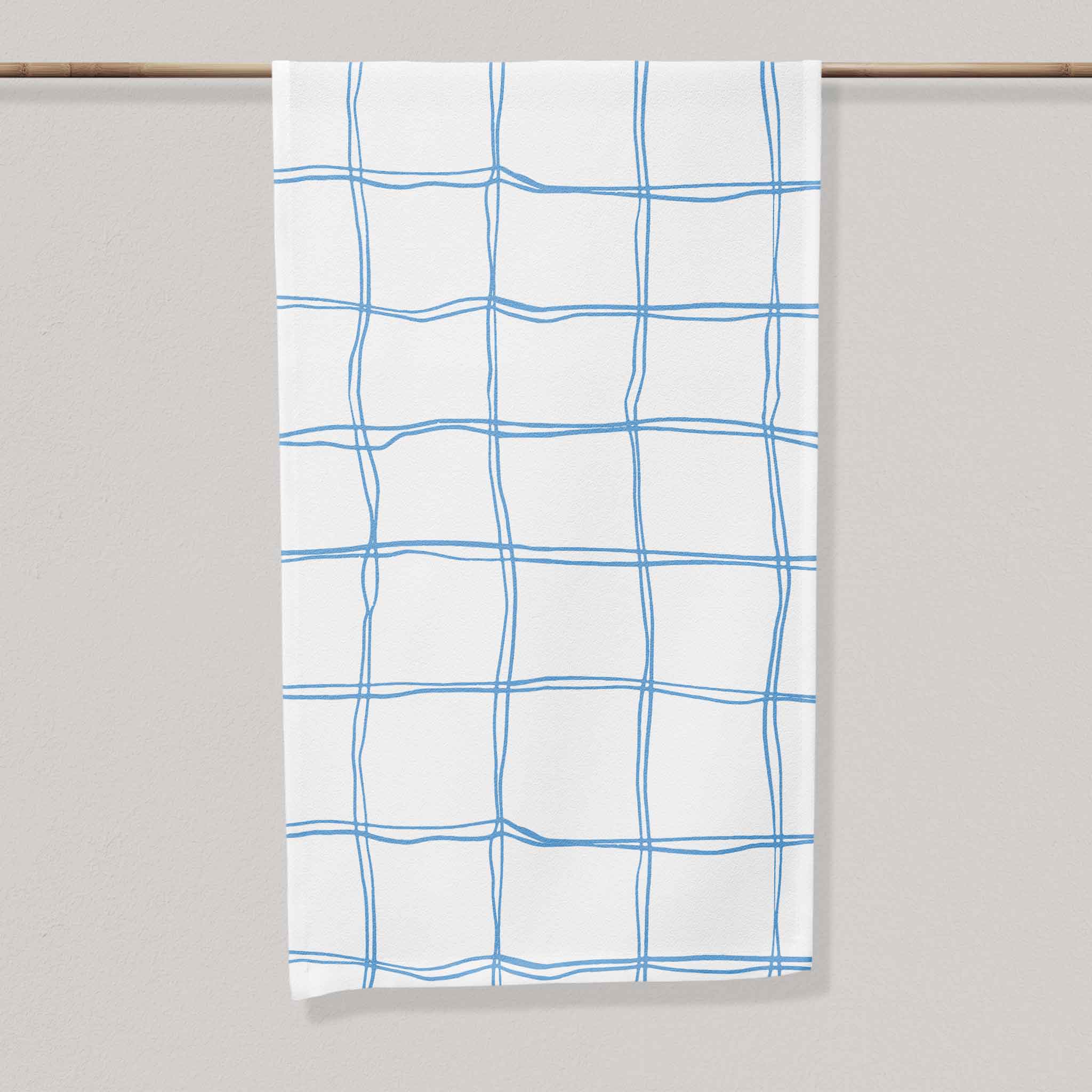 Blue and White Check | Table Runner