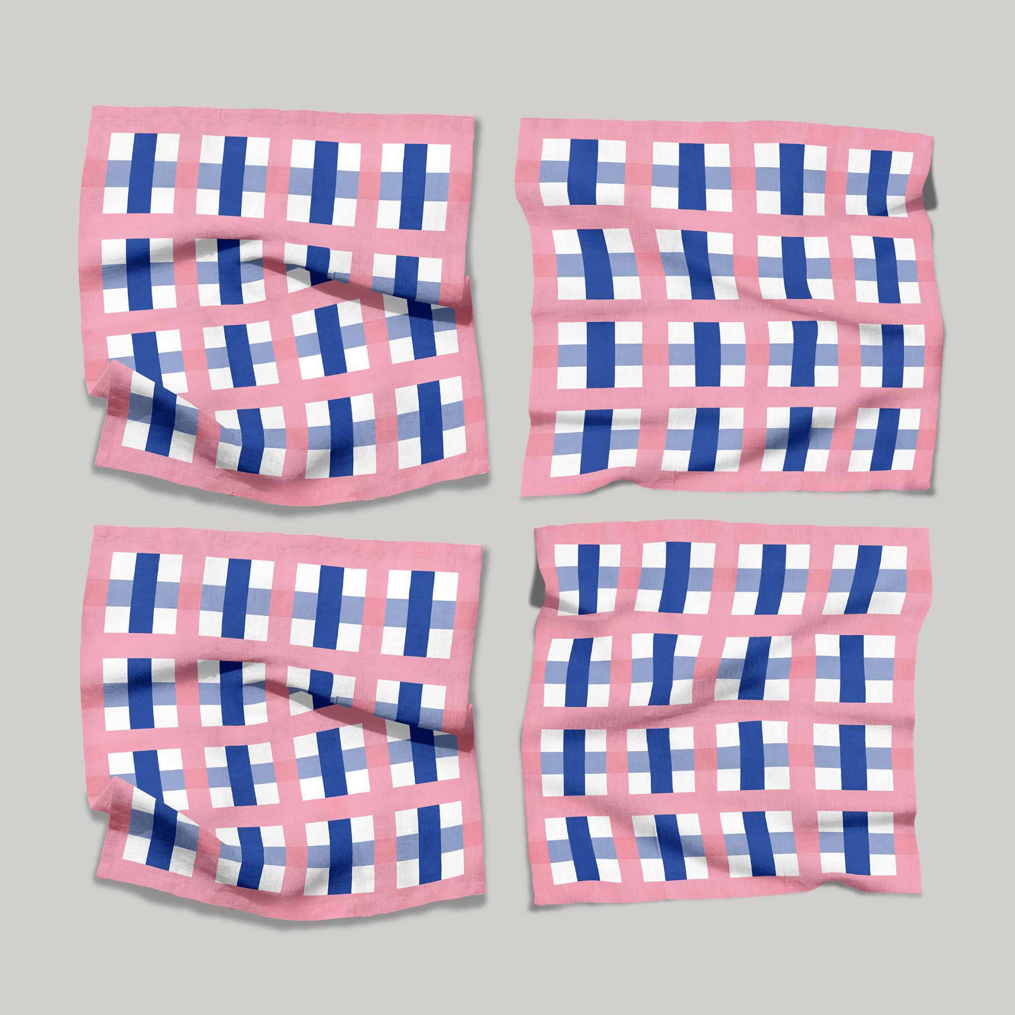 Pink & Blue Checks | Napkins