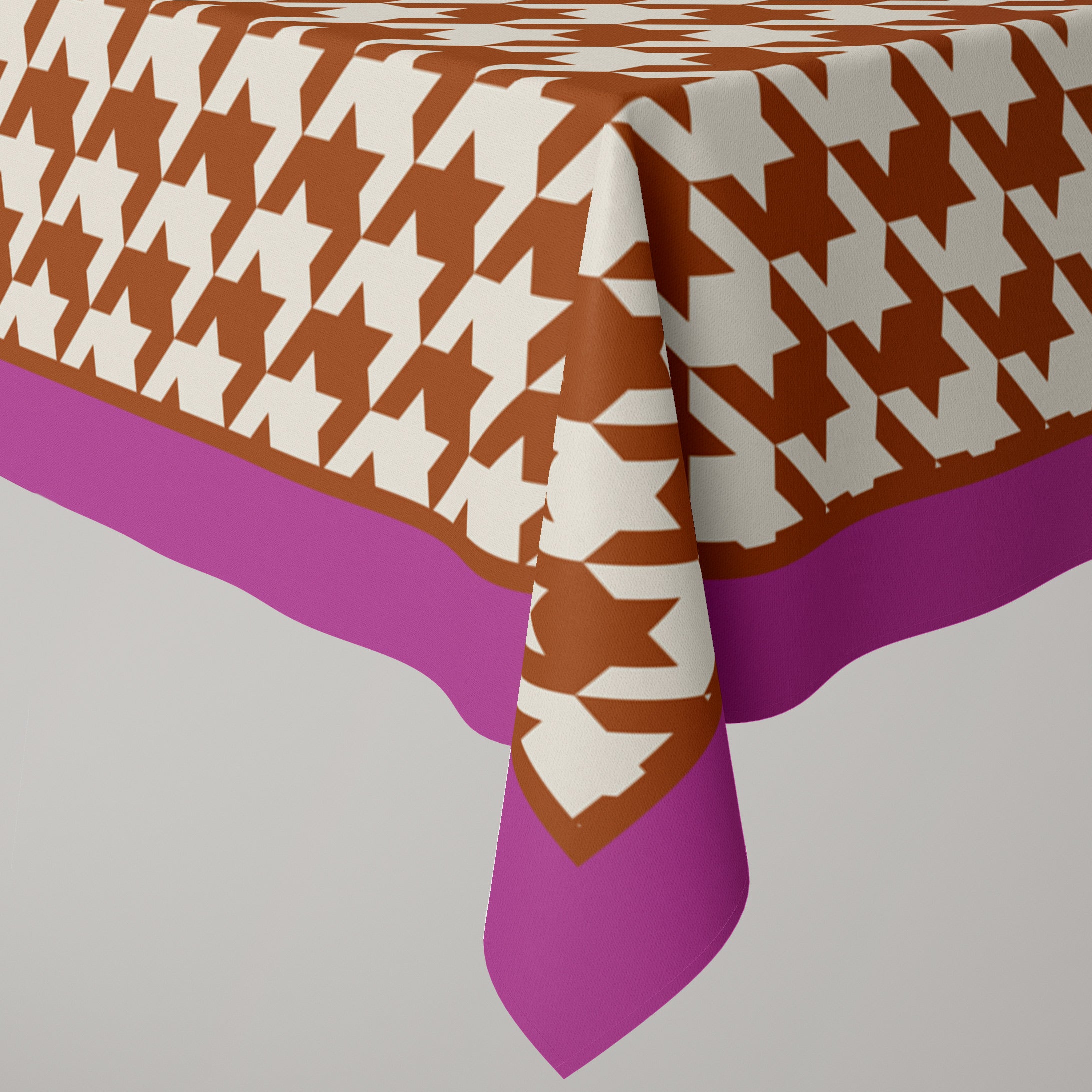 Houndstooth Magenta | Tablecloth